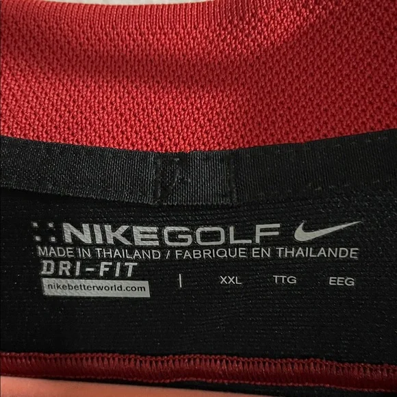 Nike Men's Black and Red Polo Shirt - Picture 2 of 3